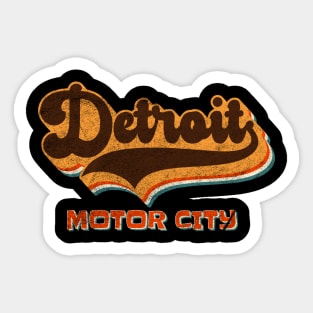 Detroit Motor City Michigan Sticker